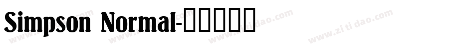Simpson Normal字体转换
